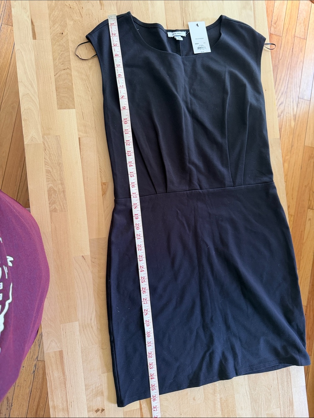 Women’s Nine West Black Cap Sleeve Sheath Dress Size L New with Tags - Picture 9 of 9